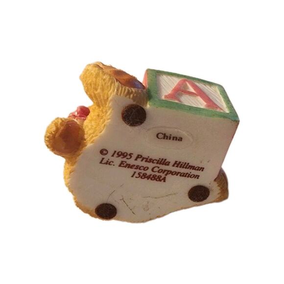 Enesco Cherished Teddies 1995 Bear Figurine "A" Block #1584448A - Picture 6 of 6